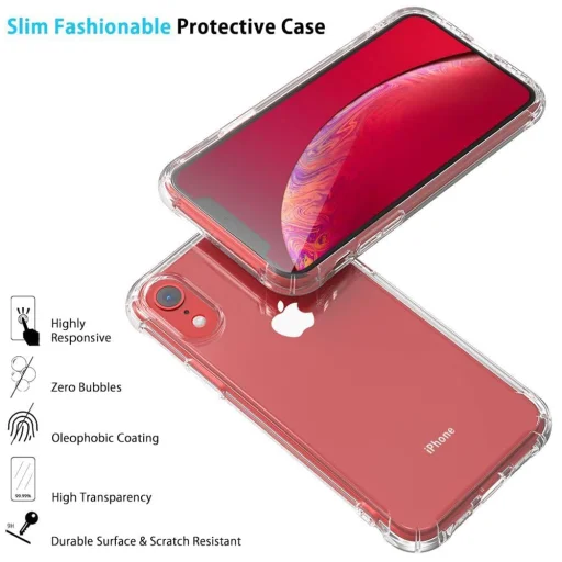  Techsuit - Ütésálló Átlátszó Szilikon - iPhone XR - Átlátszó tok - 3