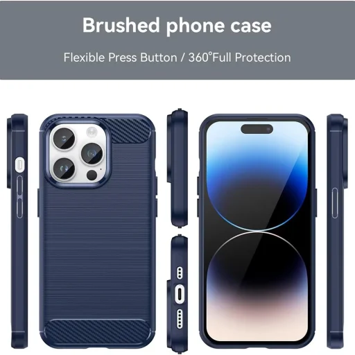  Techsuit - Szénszilikon - iPhone XR - Kék tok - 6