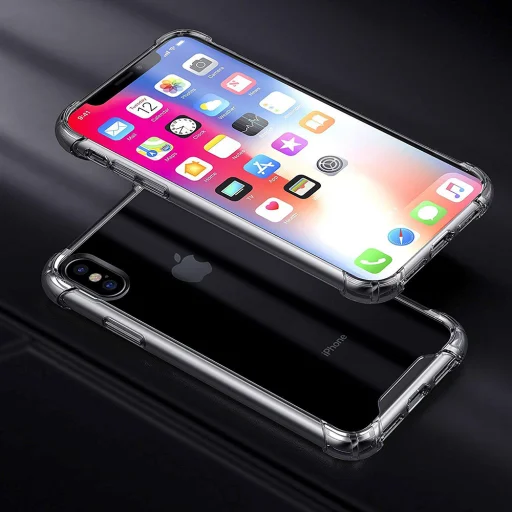  Techsuit - Ütésálló Átlátszó Szilikon - iPhone XS Max - Átlátszó tok - 5