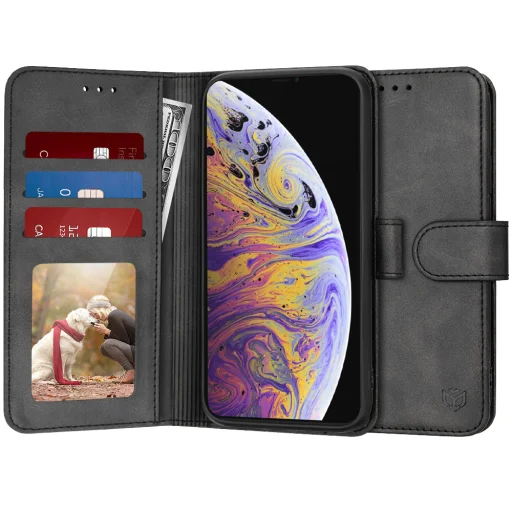  Techsuit - Naplófüzet - iPhone XS Max - Fekete tok - 1