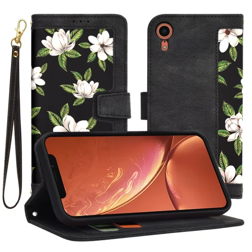  Techsuit - FlipCraft - iPhone XR - Hajnal virágai tok - 1