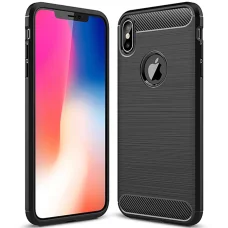  Techsuit - Karbonszilikon - iPhone XS Max - Fekete tok