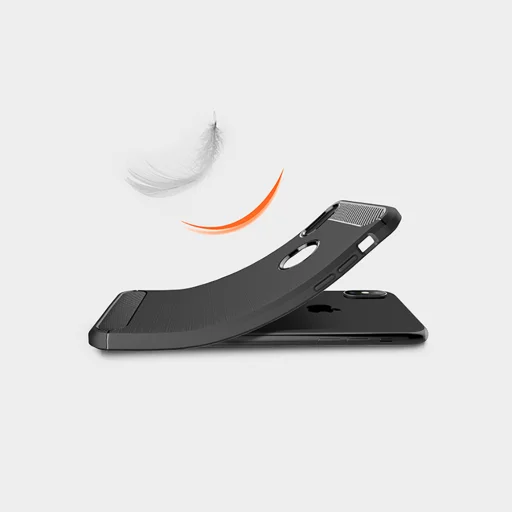  Techsuit - Karbonszilikon - iPhone XS Max - Fekete tok - 3