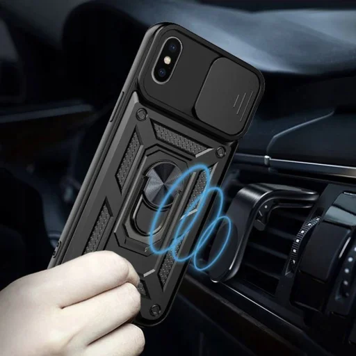 iPhone X / iPhone XS Fekete Techsuit CamShield Series tok - 3