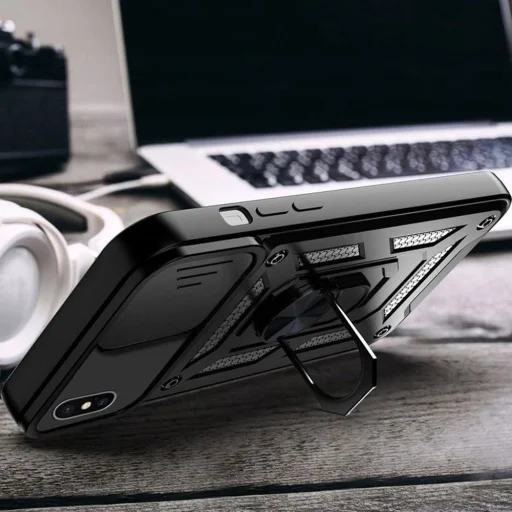 iPhone X / iPhone XS Fekete Techsuit CamShield Series tok - 6