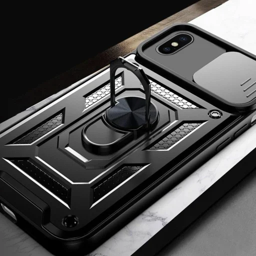 iPhone X / iPhone XS Fekete Techsuit CamShield Series tok - 4