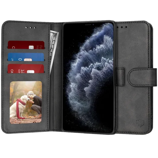  Techsuit - Napló Könyv - iPhone 11 Pro Max - Fekete tok - 1