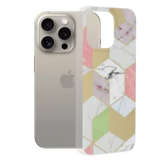  Techsuit - Márványsorozat - iPhone 15 Pro Max - Lila Hex tok