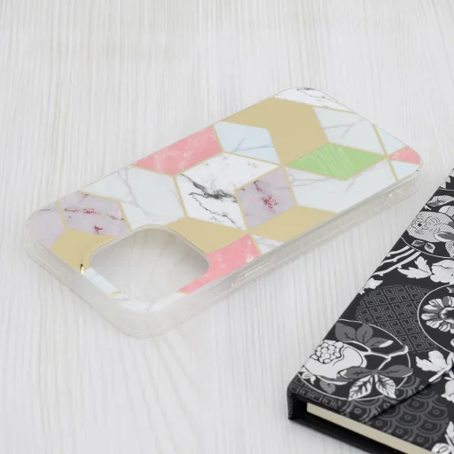  Techsuit - Márványsorozat - iPhone 15 Pro Max - Lila Hex tok - 4