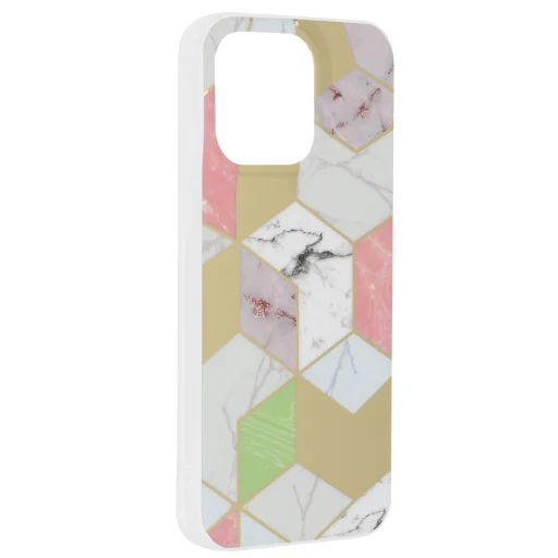  Techsuit - Márványsorozat - iPhone 15 Pro Max - Lila Hex tok - 6