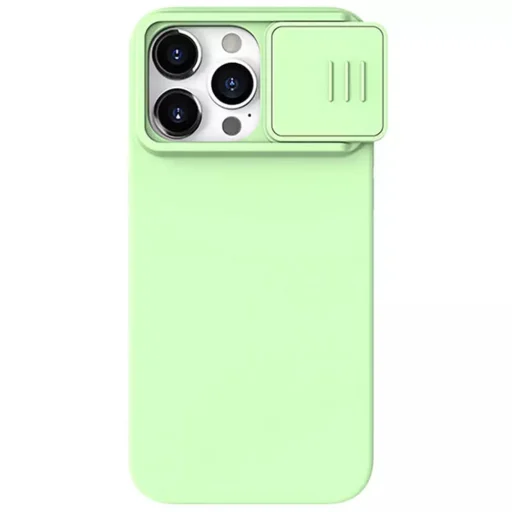  Nillkin - CamShield Silky MagSafe Szilikon - iPhone 15 Pro Max - Mentazöld tok - 1