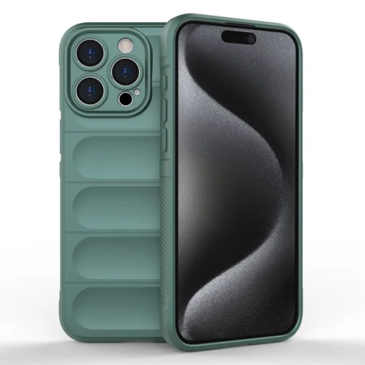  Techsuit - Mágikus Pajzs - iPhone 15 Pro - Zöld tok - 1