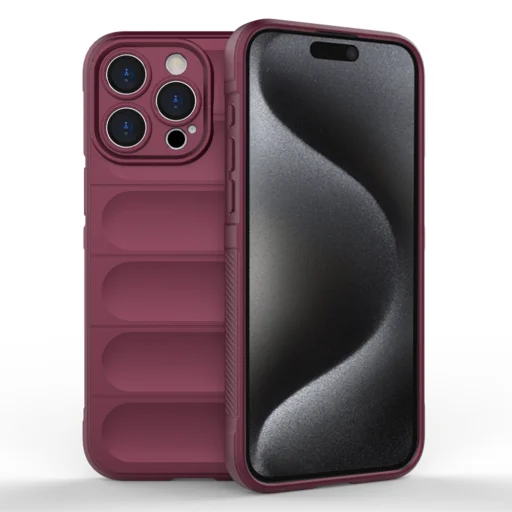  Techsuit - Varázspajzs - iPhone 15 Pro - Bordeaux tok - 1