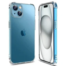  Techsuit - Ütésálló Átlátszó Szilikon - iPhone 15 Plus - Átlátszó tok