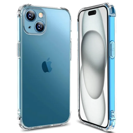  Techsuit - Ütésálló Átlátszó Szilikon - iPhone 15 Plus - Átlátszó tok - 1
