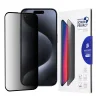  Dux Ducis - Edzett üveg képernyővédő (prájló) - iPhone 15 Pro - Fekete üvegfólia thumbnail
