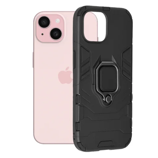  Techsuit - Szilikon Védő - iPhone 15 - Fekete tok - 1