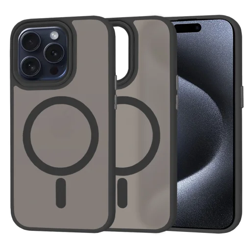  Techsuit - HaloFrost MagSafe Sorozat - iPhone 15 Pro - Fekete tok - 1
