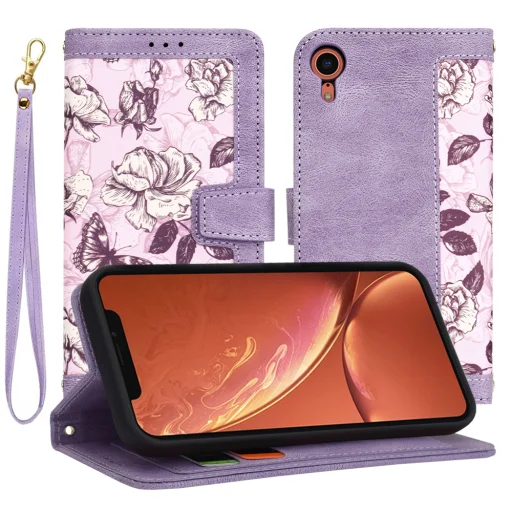  Techsuit - FlipCraft - iPhone XR - Titokzatos Lila tok - 1