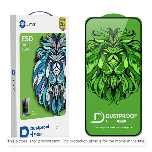  Lito - D+ Pro Porvédő - iPhone XR / iPhone 11 - Fekete üvegfólia - 2