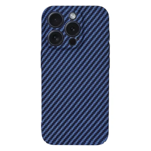  Techsuit - Karbonit Szálburkolat - iPhone 15 Pro - Cián tok - 3