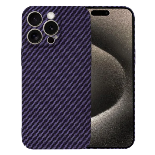  Techsuit - Karbonit Szálhéj - iPhone 15 Pro Max - Lila tok - 1