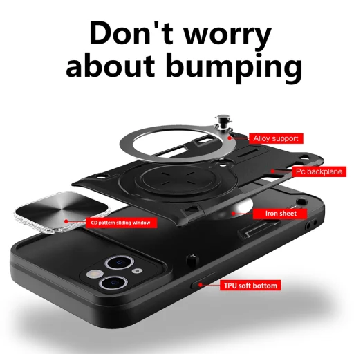  Techsuit - CamGuard Pro - iPhone 16 Plus - Piros tok - 2