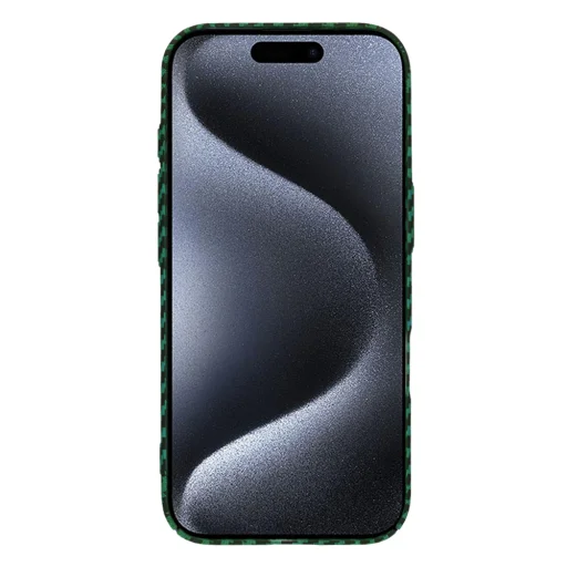 Techsuit - Carbonite Szálas Héj - iPhone 15 Pro - Zöld tok - 2