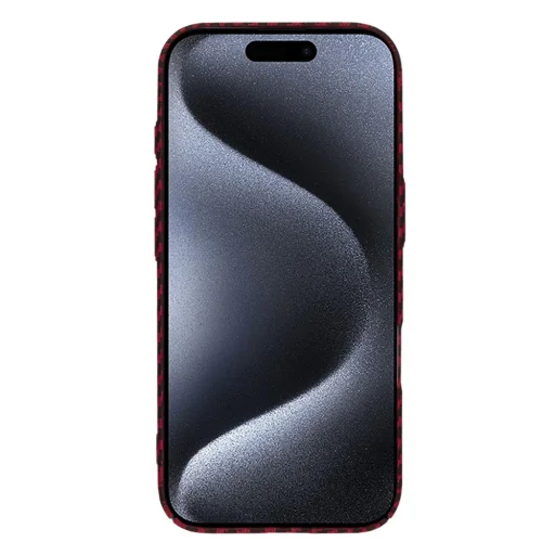  Techsuit - Karbonit Szálhéj - iPhone 15 Pro - Piros tok - 2