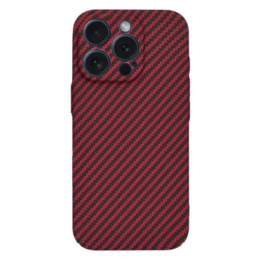  Techsuit - Karbonit Szálhéj - iPhone 15 Pro - Piros tok - 3