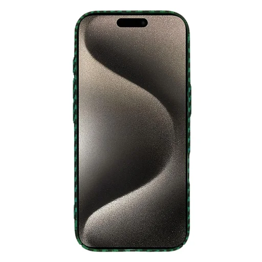  Techsuit - Carbonit Szálhéj - iPhone 15 Pro Max - Zöld tok - 2