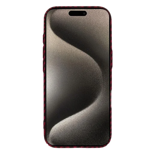  Techsuit - Szénszálas Borítás - iPhone 15 Pro Max - Piros tok - 2