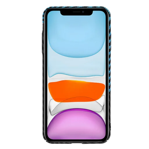  Techsuit - Karbonit Szálhéj - iPhone XR - Kék Pulzus tok - 2