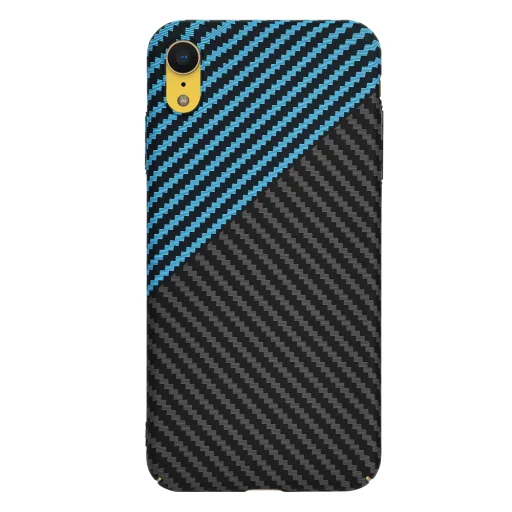  Techsuit - Karbonit Szálhéj - iPhone XR - Kék Pulzus tok - 3