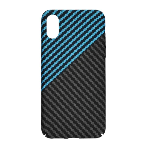  Techsuit - Karbonit Szálhéj - iPhone XR - Kék Pulzus tok - 4