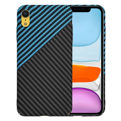  Techsuit - Karbonit Szálhéj - iPhone XR - Kék Pulzus tok - 1