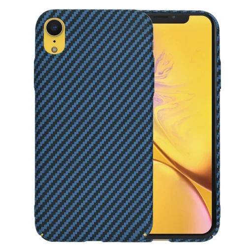  Techsuit - Karbonit Szálház - iPhone XR - Ciánkék tok - 1
