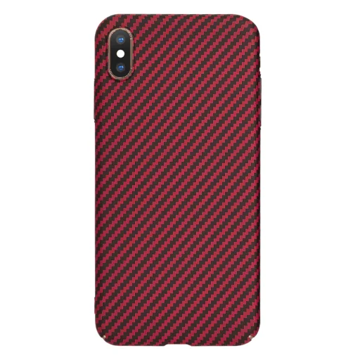  Techsuit - Karbonit Szálház - iPhone XS Max - Piros tok - 3
