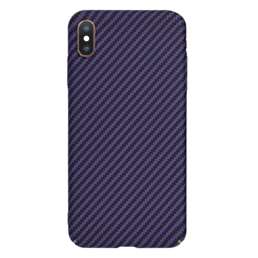  Techsuit - Karbonit Szálhéj - iPhone XS Max - Lila tok - 5