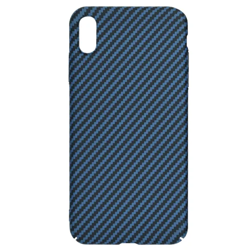  Techsuit - Karbonit Szálhéj - iPhone XS Max - Ciánkék tok - 4