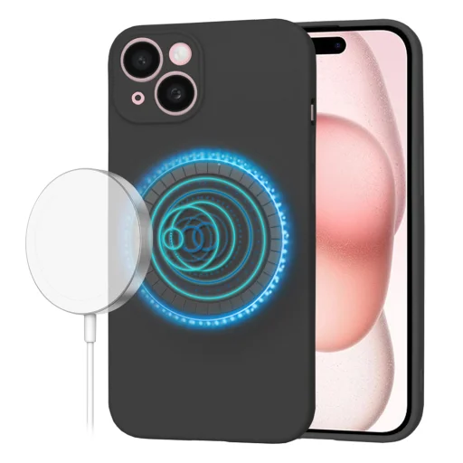  Techsuit - SoftFlex MagSafe - iPhone 15 - Fekete tok - 1