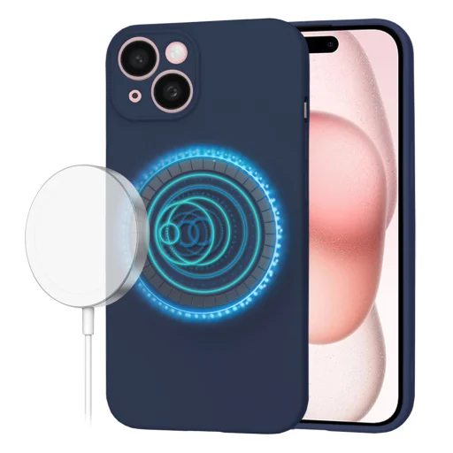  Techsuit - SoftFlex MagSafe - iPhone 15 - Tengerészkék tok - 1