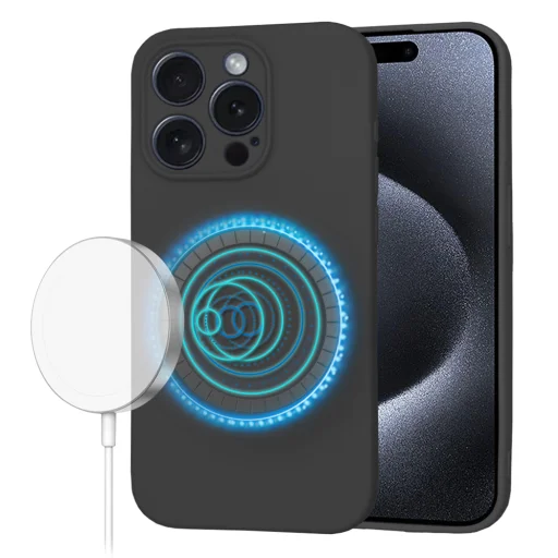  Techsuit - SoftFlex MagSafe - iPhone 15 Pro - Fekete tok - 1