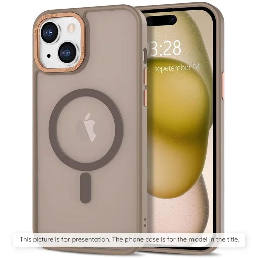  Techsuit - HaloFrost MagSafe Sorozat - Samsung Galaxy S23 Plus - Homokkő Barna tok - 1