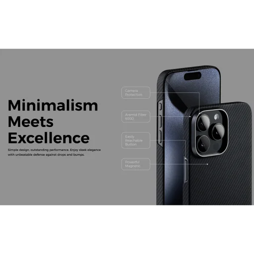  Edizard - Air MagSafe Tok - iPhone 15 Plus - Fekete tok - 5