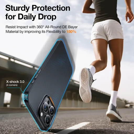 Torras - OriginFit-Mag Sorozat - iPhone 15 Pro - Fekete tok - 4