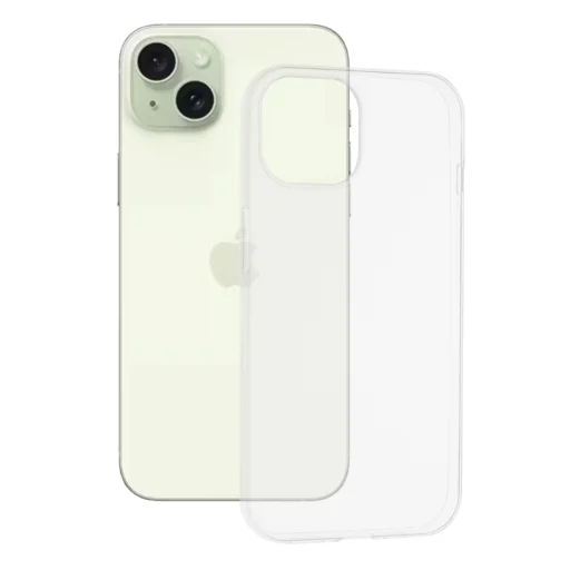  Techsuit - Átlátszó Szilikon - iPhone 15 Plus - Átlátszó tok - 1