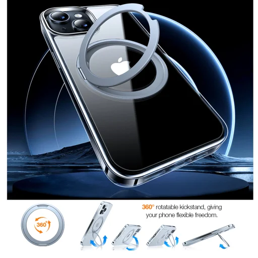 Torras - Ostand Pro Series - iPhone 15 - Átlátszó tok - 2