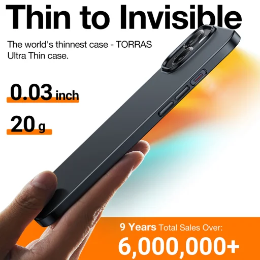 Torras - OriginFit-Mag Sorozat - iPhone 15 - Fekete tok - 3