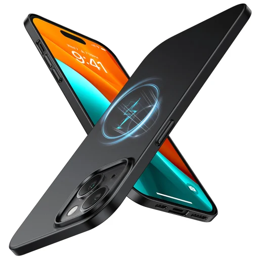 Torras - OriginFit-Mag Sorozat - iPhone 15 - Fekete tok - 1